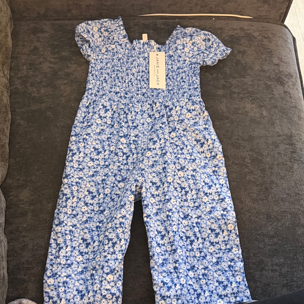Janie and Jack Blue Floral One Piece